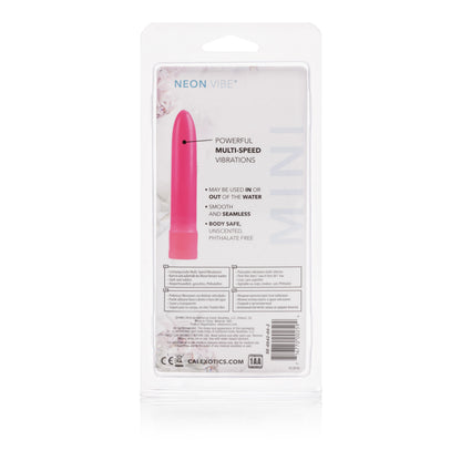 Mini Neon Vibe Multi-Speed Vibe 4.5 Inches - Pink by CalExotics