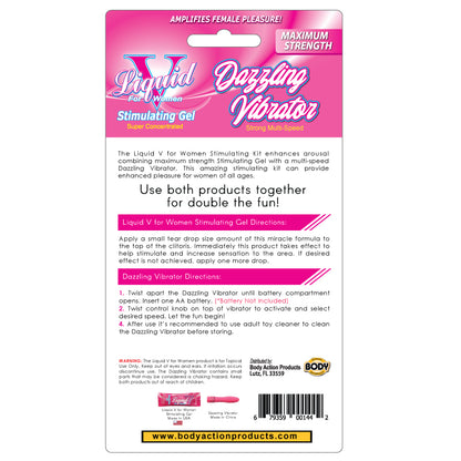 Liquid v Dazzling Vibrator Kit by Body Action