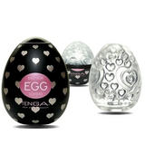 Tenga Egg Lovers Male Masturbator — Single-Use Sleeve in Black & Pink Case - TN221