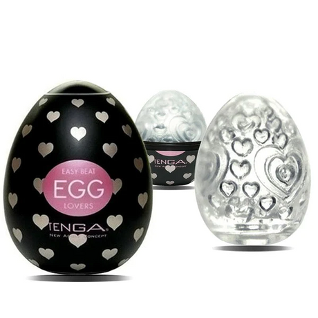 Tenga Egg Lovers Male Masturbator — Single-Use Sleeve in Black & Pink Case - TN221