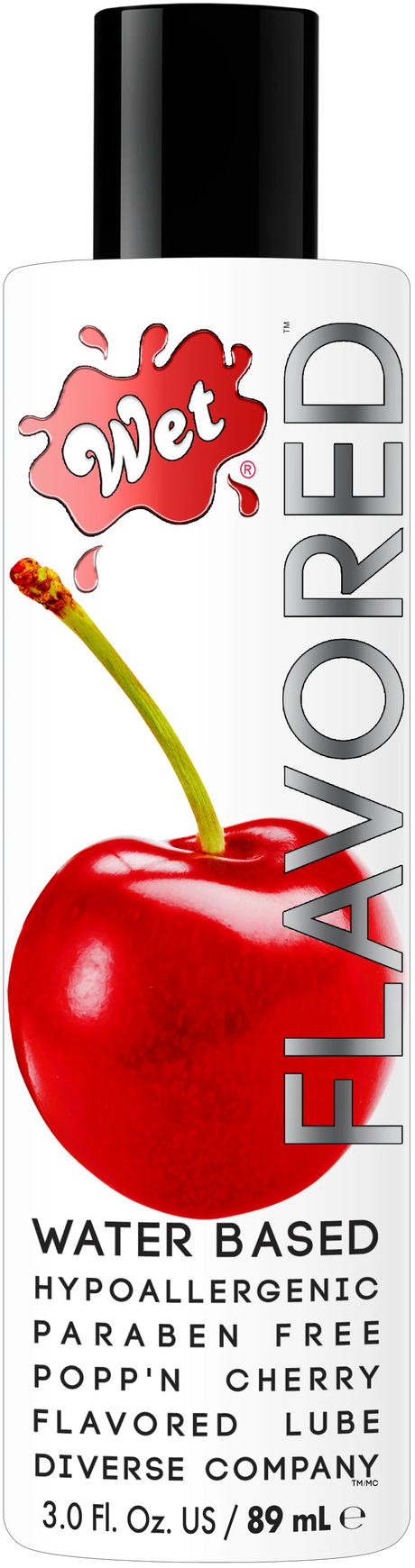 Wet Popp'n Cherry Flavored Edible Lubricant — 3 oz - WT323