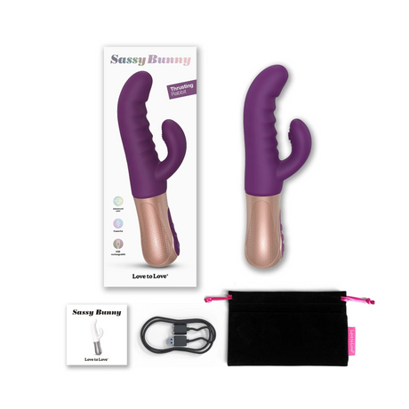 Love To Love Sassy Bunny Rabbit Vibrator — Purple Rain - LV2718