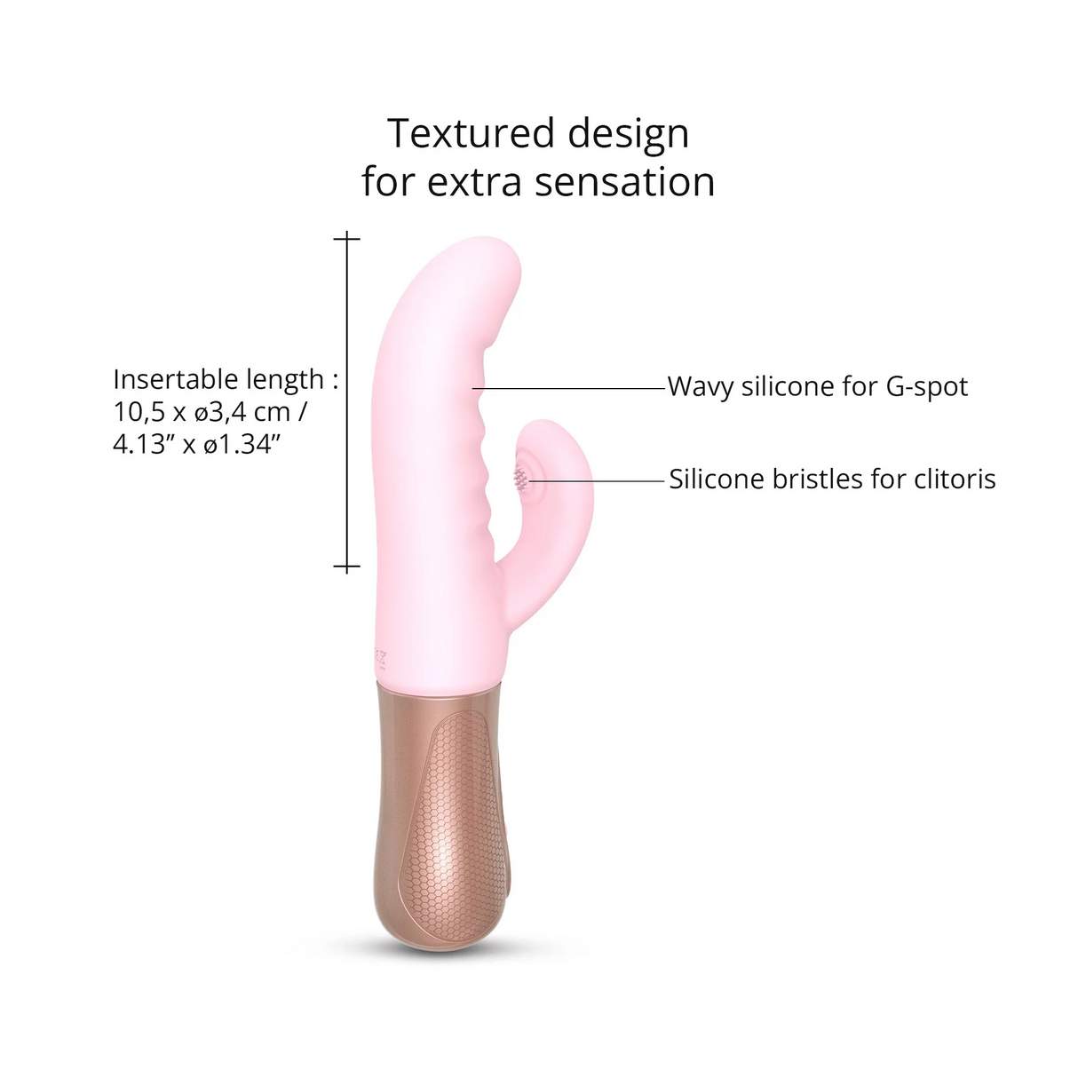 LOVE TO LOVE Sassy Bunny Dual-Motor Rabbit Vibrator — Baby Pink - LV2701