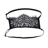 Sex & Mischief Veiled Vision Lace Blindfold — Black - SS10100