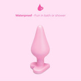 b-Vibe Butties b-Mine Silicone Butt Plug — 3.5" Heart Base - BV3041