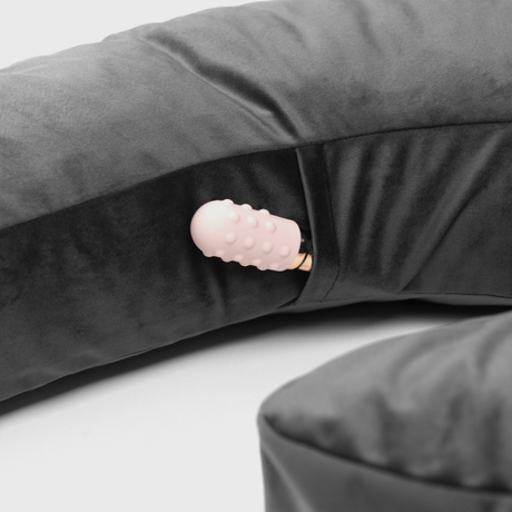 Liberator Lune Side Snuggle Pillow with Palm Vibe, Black - L3643