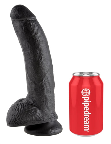 King Cock 9-Inch Cock With Balls - Black by Pipedream
