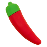 Emojibator Chili Pepper Vibrator — Medical-Grade Silicone, 4.76 in - EM7136