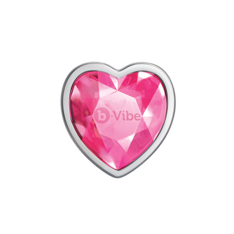 b-Vibe Jewel Heart Metal Butt Plug Training Set — 2 Sizes - BV2983