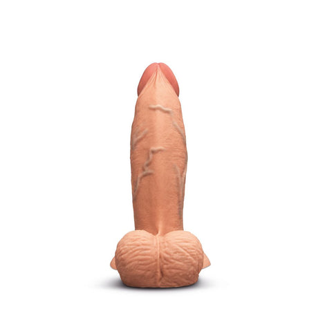 b-Vibe Slipskin Girthy Realistic Silicone Dildo — 7in Mocha - BV3523