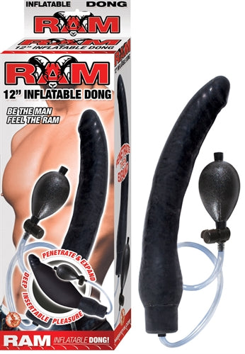 Ram 12-Inch Inflatable Dong - Black by Nasstoys