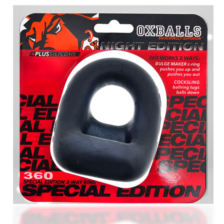 OXBALLS 360 Dual-Use Cock Ring & Ballsling — Night (FLEXtpr) - OX-3013-NGT