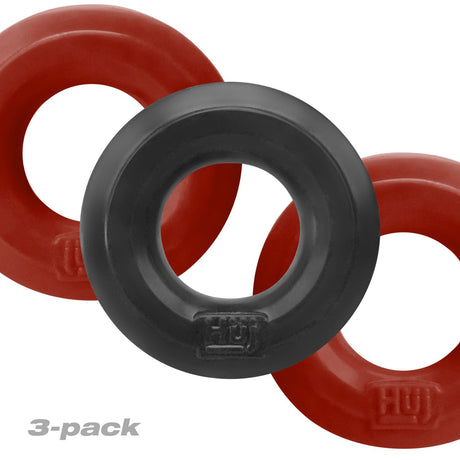 Oxballs HUJ3 C-Ring 3-Pack — Cherry / Ice - OX-HUJ-102CHIC