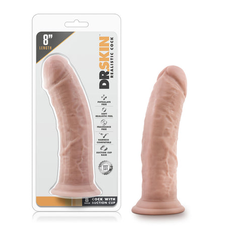 Blush Dr. Skin 8 Inch Realistic Dildo with Suction Cup — Vanilla - BL-12803