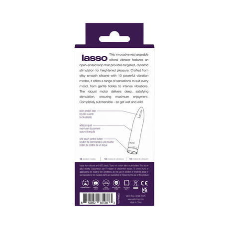 Lasso Rechargeable Clitoral Bullet Vibrator - Purple
