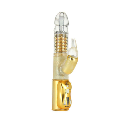 Dorcel Orgasmic Rabbit Gold Vibrator — 100% Elastomer, 25cm - DL1090