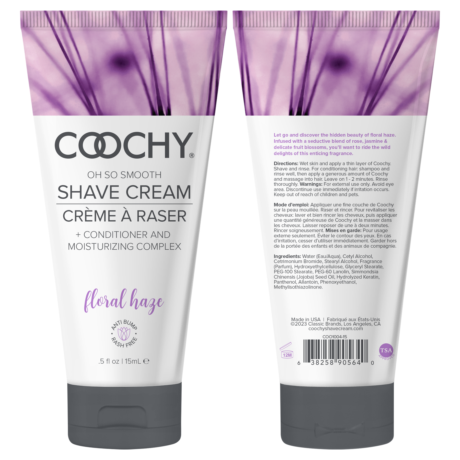 Coochy Shave Cream - FLORAL HAZE tube 0.5oz / 15ml by Coochy