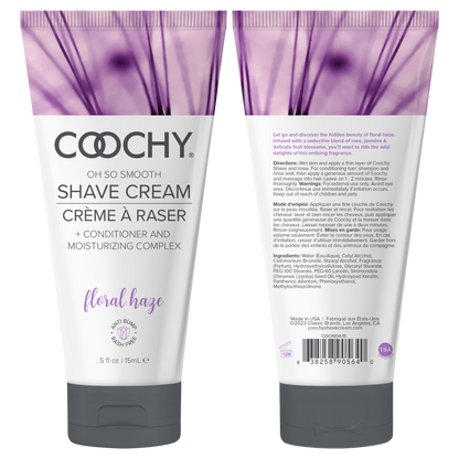 Coochy Shave Cream - FLORAL HAZE tube 0.5oz / 15ml by Coochy