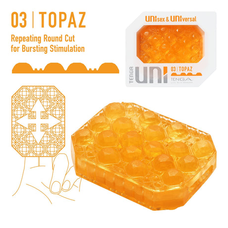 Tenga UNI Topaz Reversible Disposable Sleeve with Sample Lotion - TN703