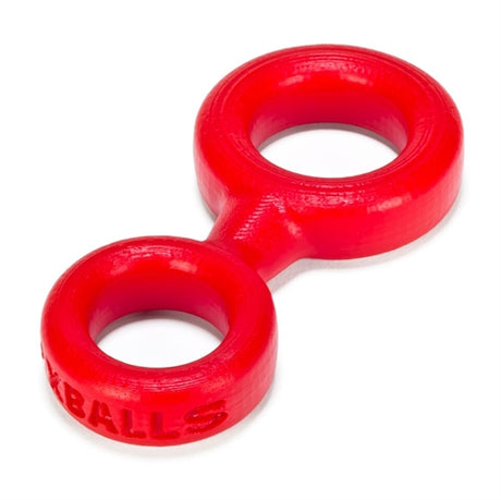 Oxballs 8-Ball Cock Ring with Attached Ball Ring, Red - OX-1076-RED