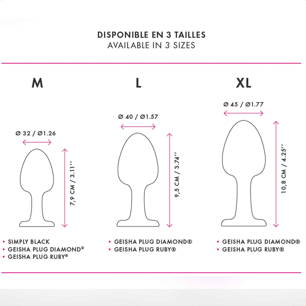 Dorcel Geisha Plug Ruby — Medium Anal Plug (ABS) - DL1236