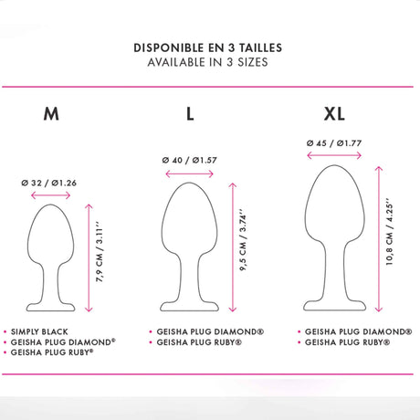 Dorcel Geisha Plug Ruby — Medium Anal Plug (ABS) - DL1236
