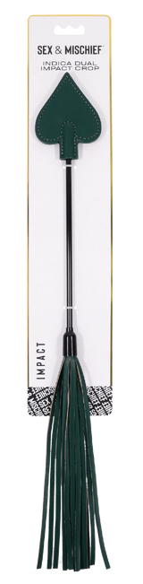 Sportsheets Indica Dual Impact Crop — Emerald Green with Gold Accents - SS10223