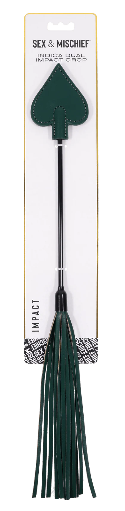Sportsheets Indica Dual Impact Crop — Emerald Green with Gold Accents - SS10223