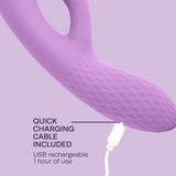 plusOne Main Character Vibe — Cosmo Dual-Motor Silicone Rabbit Vibrator - PO6893