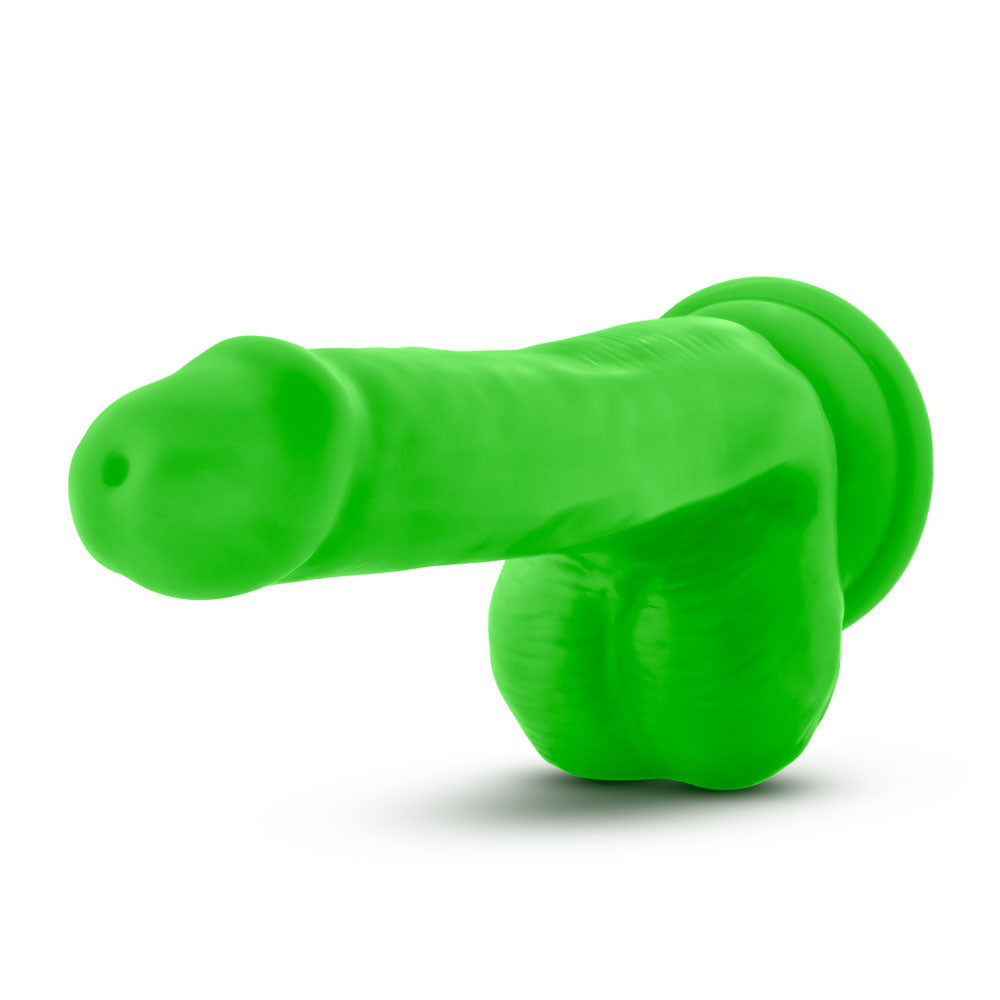 Neo - 6 Inch Dual Density Cock with Balls - Neon Green by Blush