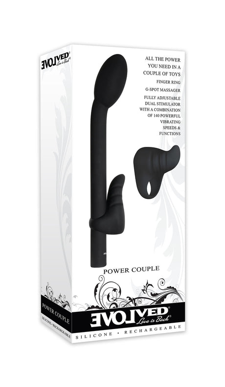 Evolved Novelties Power Couple Dual Vibrator Set — Black - EN-RS-4166-2