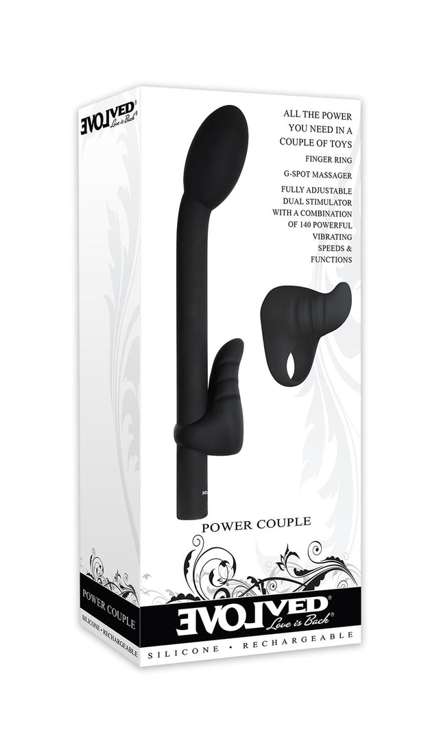 Evolved Novelties Power Couple Dual Vibrator Set — Black - EN-RS-4166-2