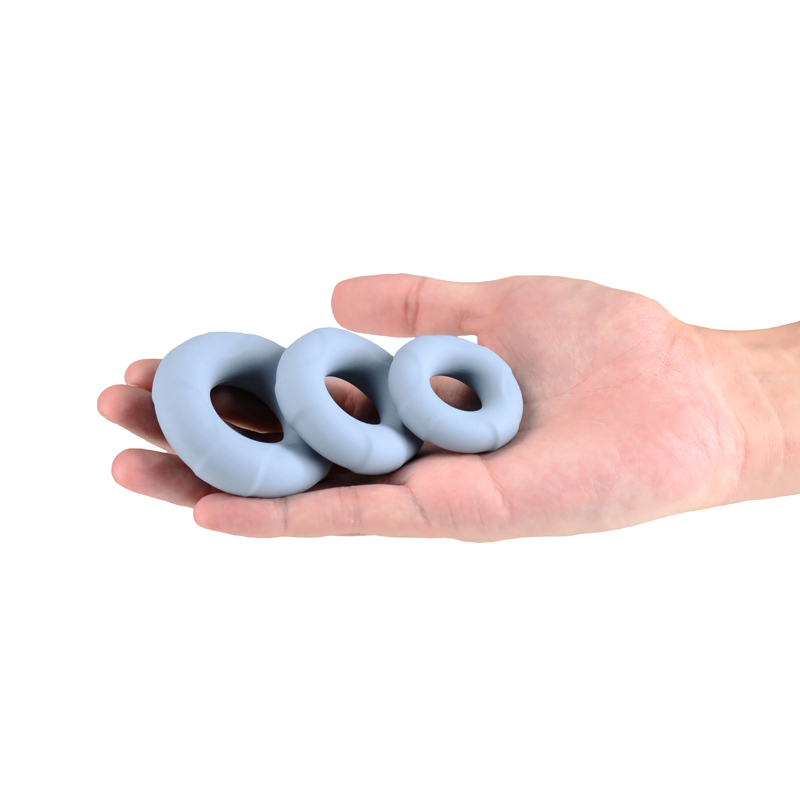 nsnovelties Renegade Players Cock Ring Set, Gray (3 Sizes) - NSN-1128-59