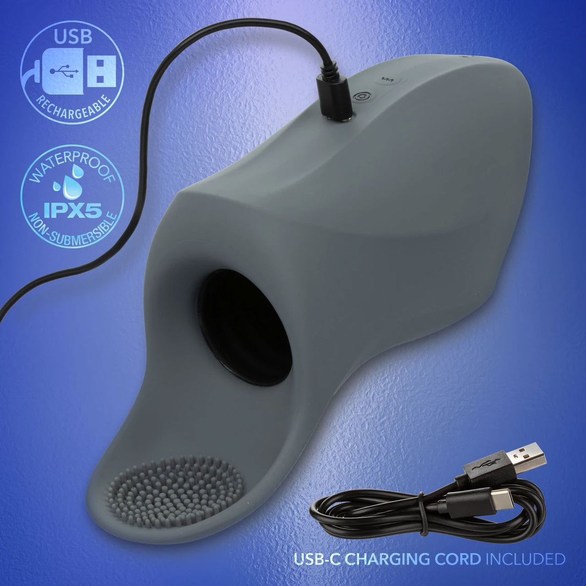CalExotics Milk Master Rechargeable Squeeze & Please Masturbator — Grey - SE5550203
