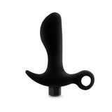 Blush Anal Adventures Platinum Silicone Vibrating Prostate Massager — Black - BL-11615