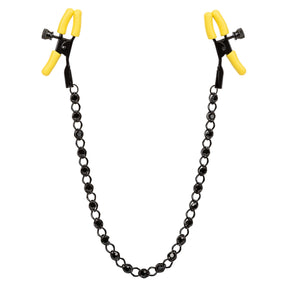 CalExotics Boundless Adjustable Nipple Teasers – Yellow/Black (Pair) - SE2702012