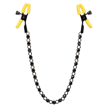 CalExotics Boundless Adjustable Nipple Teasers – Yellow/Black (Pair) - SE2702012