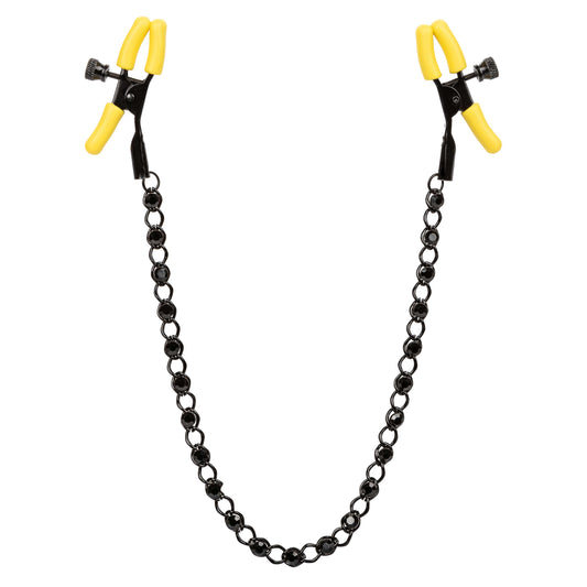 CalExotics Boundless Adjustable Nipple Teasers – Yellow/Black (Pair) - SE2702012