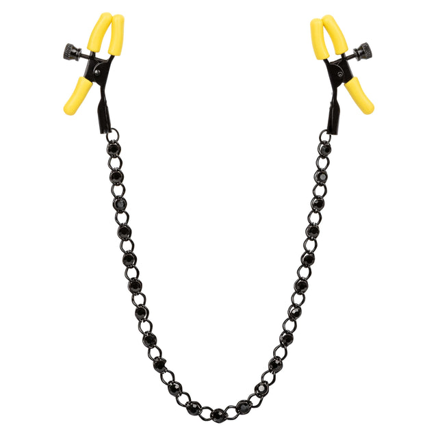 CalExotics Boundless Adjustable Nipple Teasers – Yellow/Black (Pair) - SE2702012