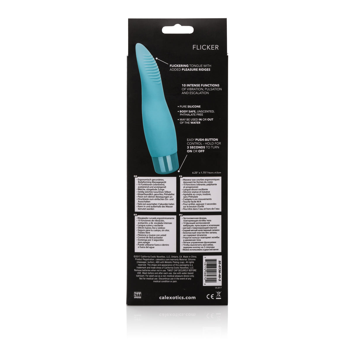 CalExotics Eden Flicker Clitoral Vibrator — Tongue Stimulator - SE0736403