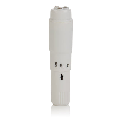 Compact Waterproof Personal Travel Massager With 4 Tips - White by CalExotics