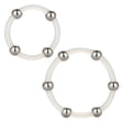 CalExotics Steel Beaded Silicone Ring Set — 2 Rings (1.5 in & 2 in) - SE1437302