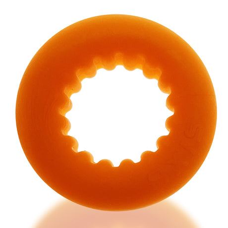 Oxballs Axis GripRing Ribbed Cock Ring — Orange Ice - OX-3068-ORGICE
