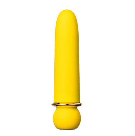 Maia Toys Jaguar Vibrator — Silicone-Coated Bullet, 4in, Yellow - MTMA24-01-YEL