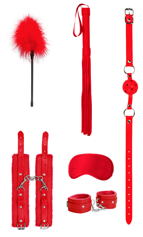 Shots Beginners Bondage Kit — Red Couples Starter Set - OU-OU371RED