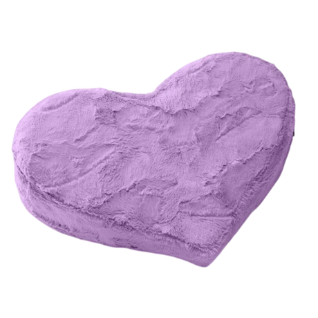 Liberator Heart Wedge Pillow, Purple Microvelvet (18 x 14 x 7 in) - L3241