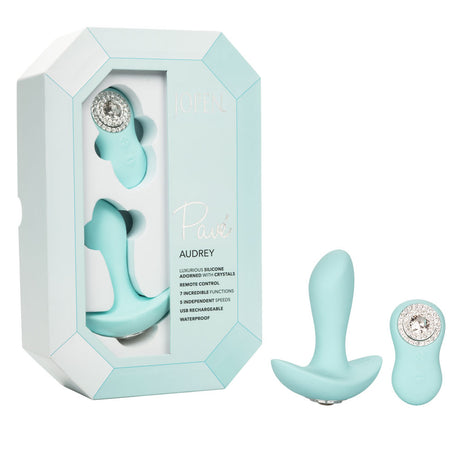 CalExotics Pave Audrey Anal Stimulator — Satin Finish Silicone & Remote - JO8005803