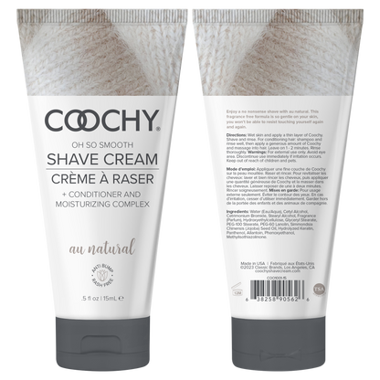 Coochy Shave Cream - AU NATURAL tube 0.5oz / 15ml by Coochy