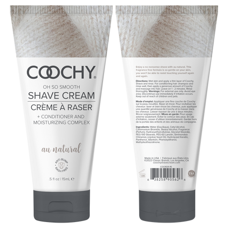 Coochy Au Natural Shave Cream — Fragrance-Free 0.5oz (15ml) - HP1040