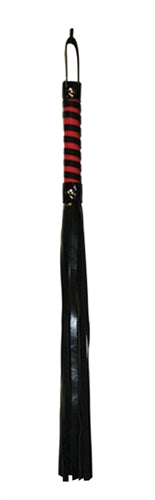 Sportsheets Sex and Mischief 32-inch Stripe Flogger — Red & Black - SS100-45